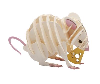 Modèle En Papier 3D - Souris Blanche
