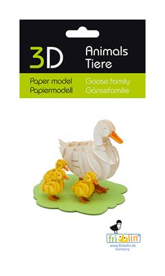 3D Paper Model - Geese Family