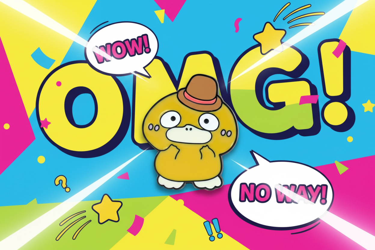 Pin's Canard Jaune "OMG"