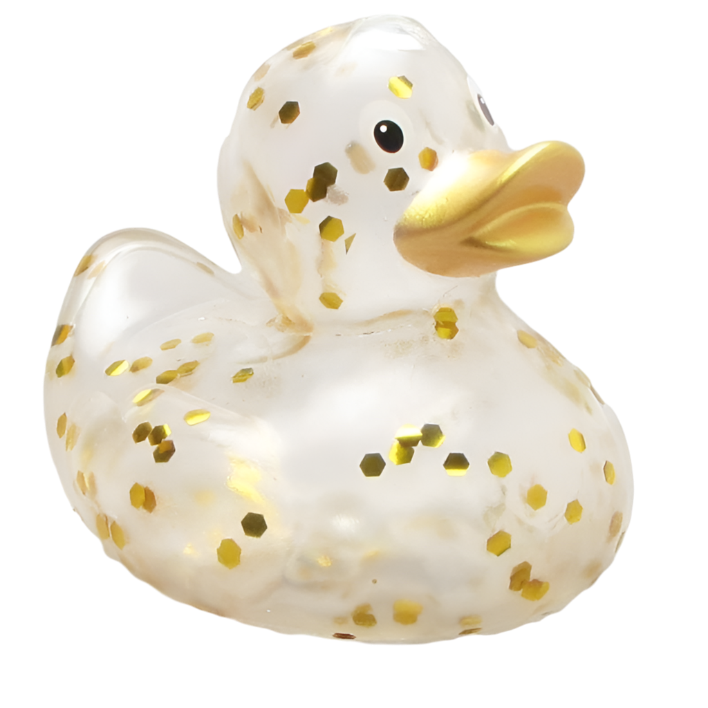 Klassische Ente mit Goldglitter