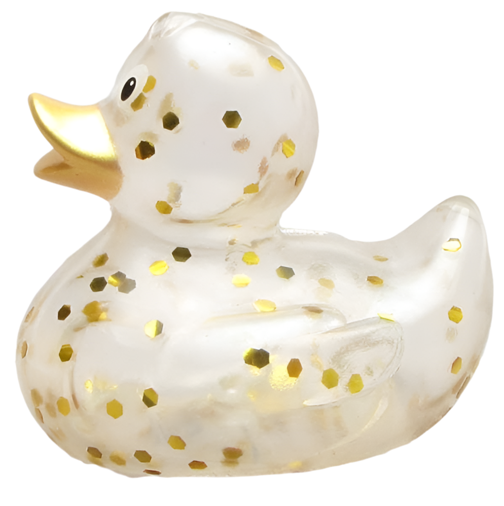 Klassische Ente mit Goldglitter