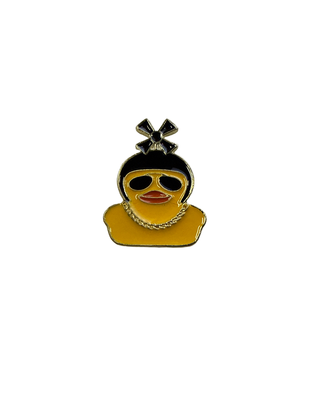 Pin’s Canard Jaune avec Casque Moto à Hélices