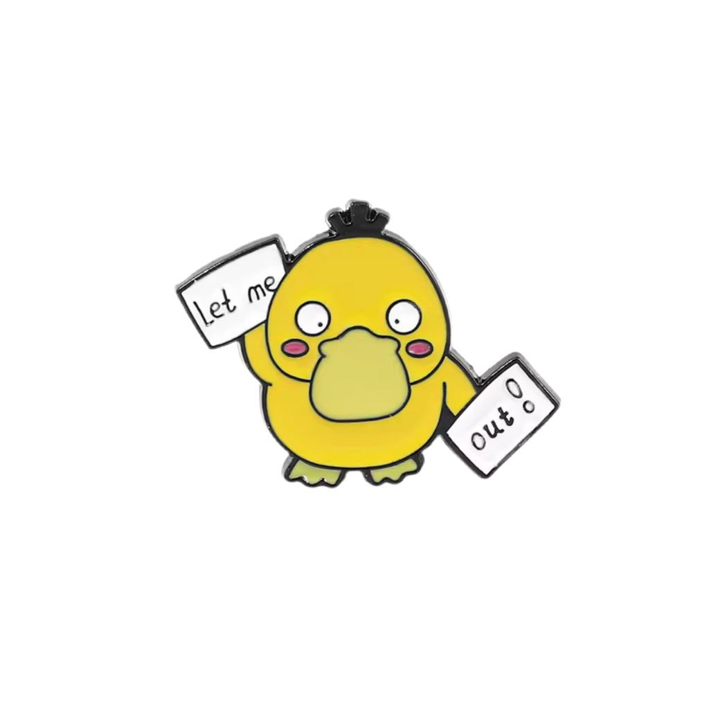 Pin's Canard Jaune "Le me out"