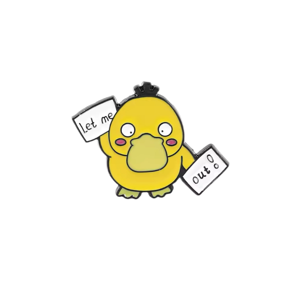 Pin's Canard Jaune "Le me out"