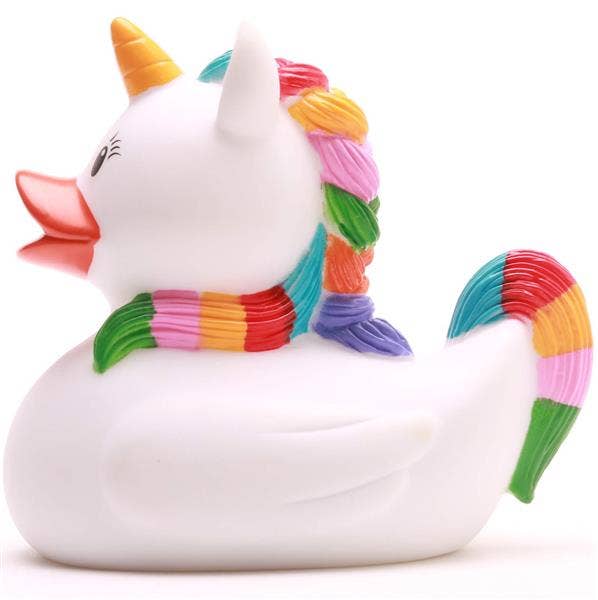White Rainbow Unicorn Duck