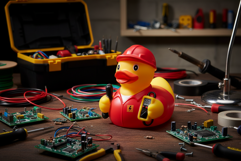 Canard Electricien - Rouge