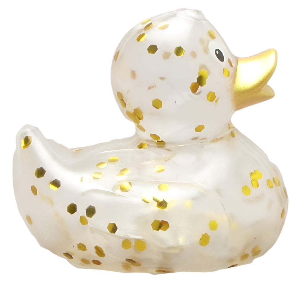 Klassische Ente mit Goldglitter