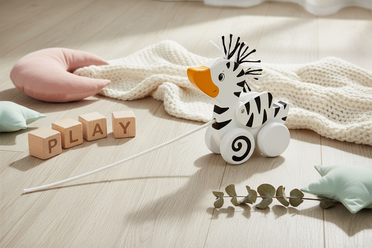 Pull-Along Animal - Zebra Duck 