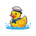 Sticker Canard Pixel Marin