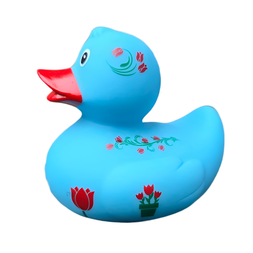Canard Hollande Tulipes - Bleu