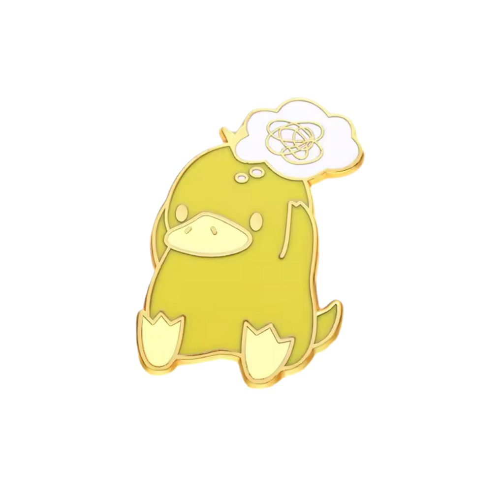 Verwirrte gelbe Ente Button