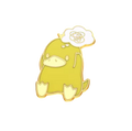 Verwirrte gelbe Ente Button