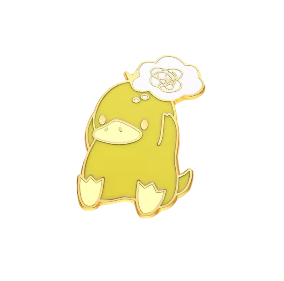 Verwirrte gelbe Ente Button