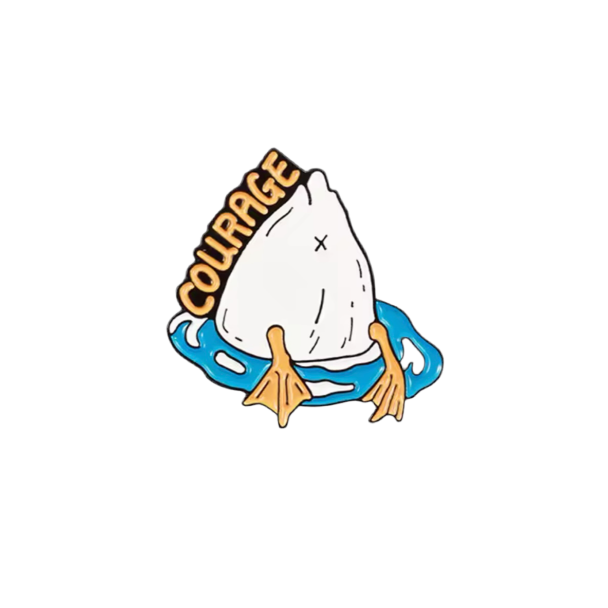 pins canard blanc courage