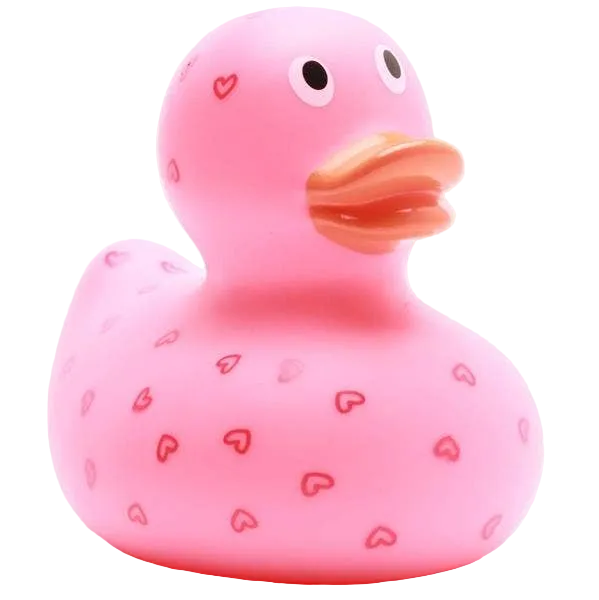 Canard Cœurs - rose