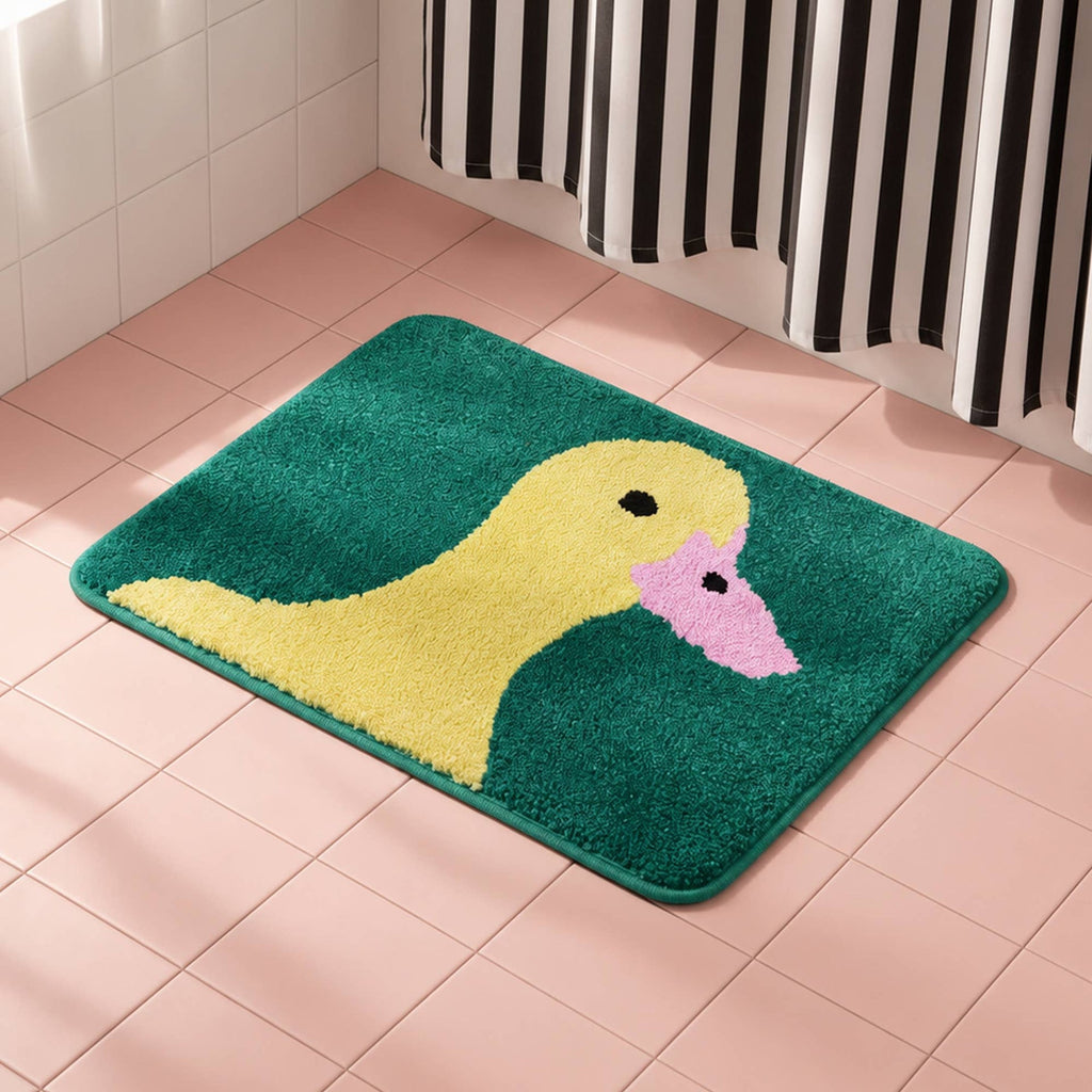 Tapis de bain Canard vert