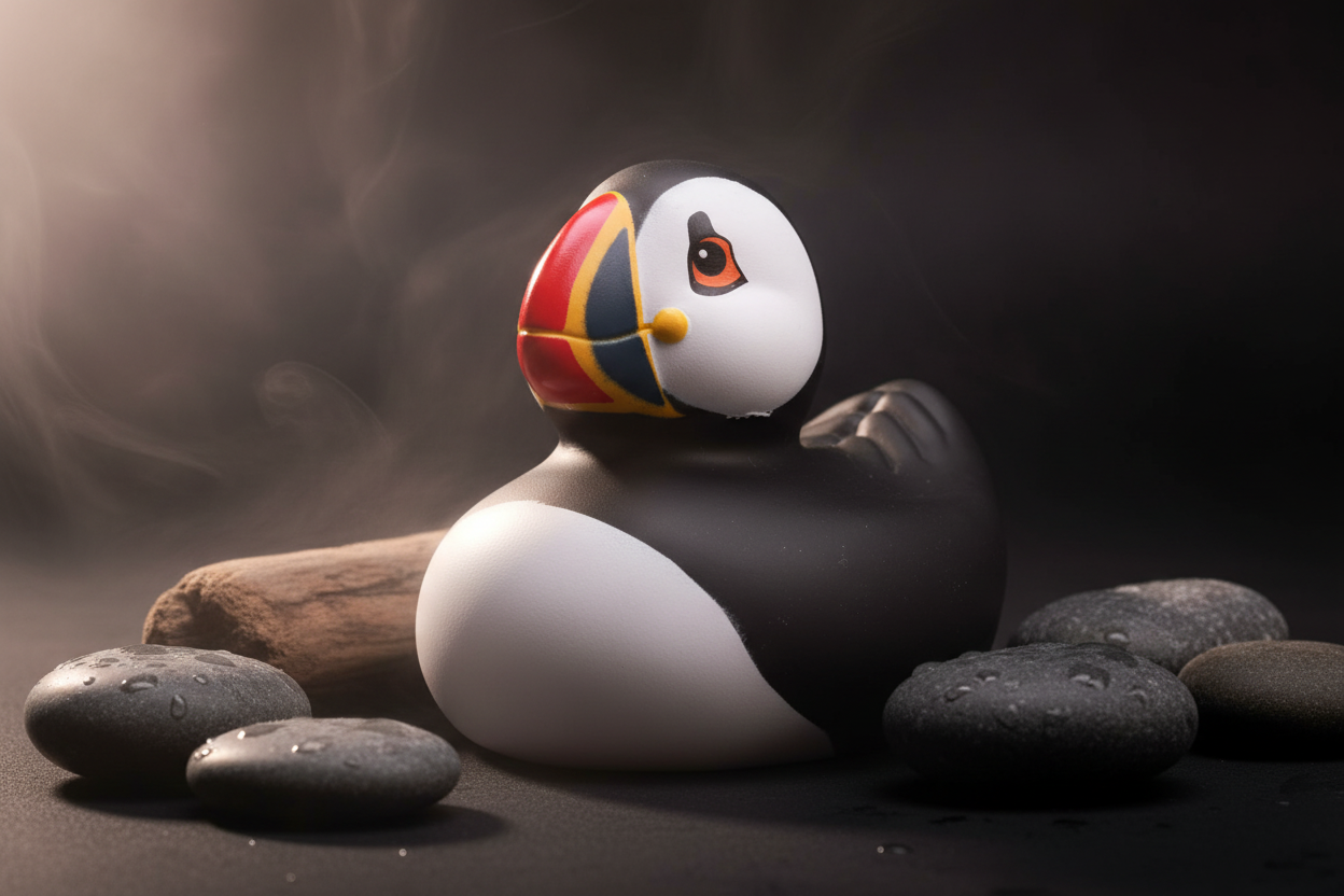 Badender Papageientaucher