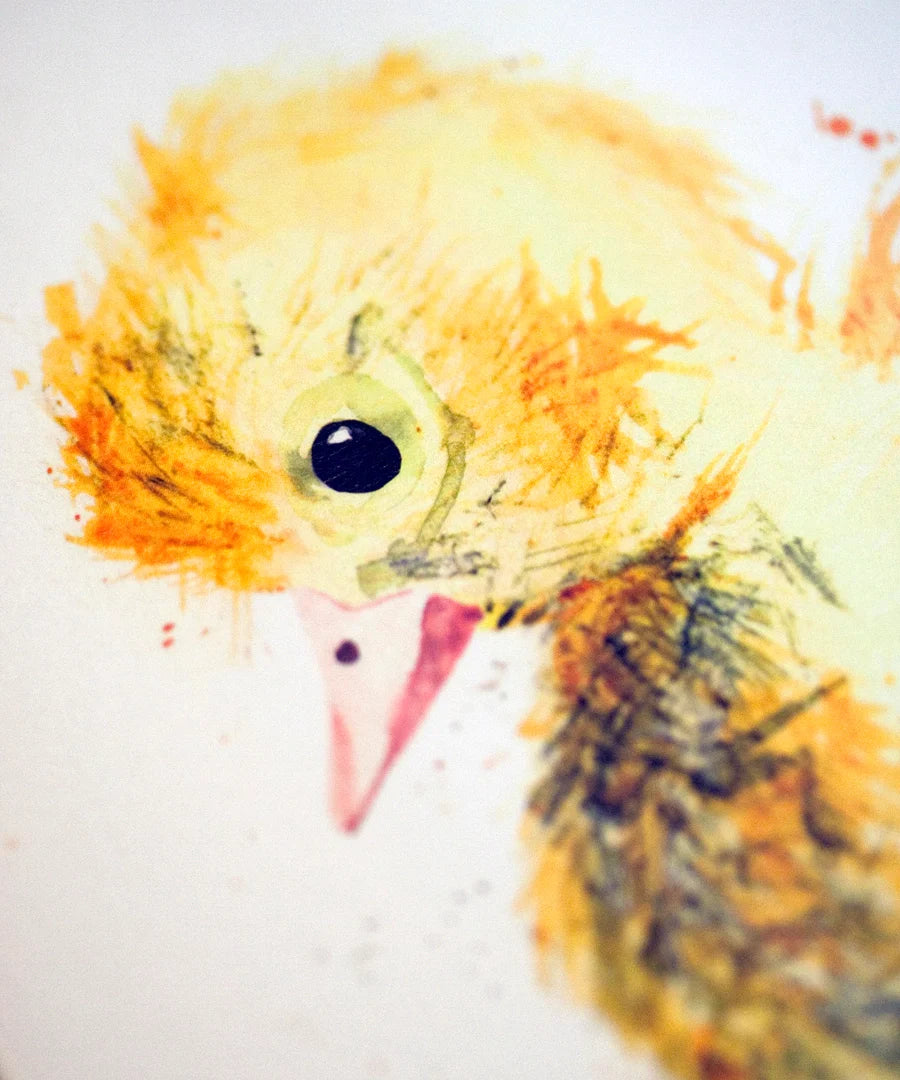 Watercolor Duckling Greeting Card