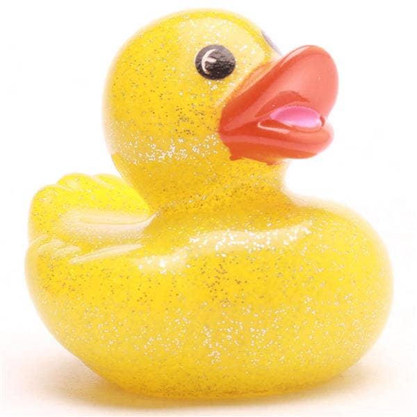 Mini Canard pailleté - jaune
