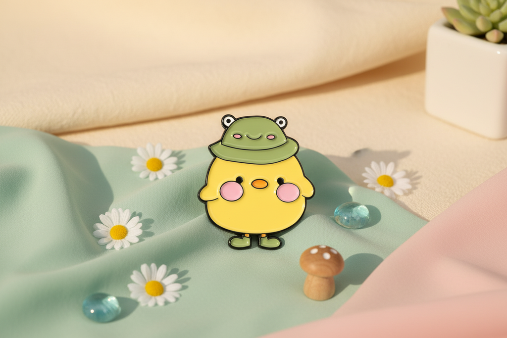 Pin's Canard Jaune en Tenue Grenouille