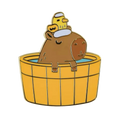 pins capybara dans son bain
