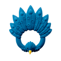 Anneau de Dentition Paon Bleu
