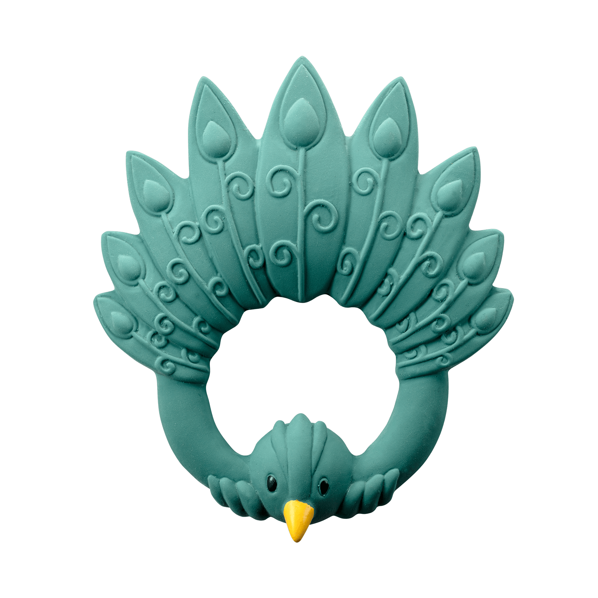Green Peacock Teething Ring