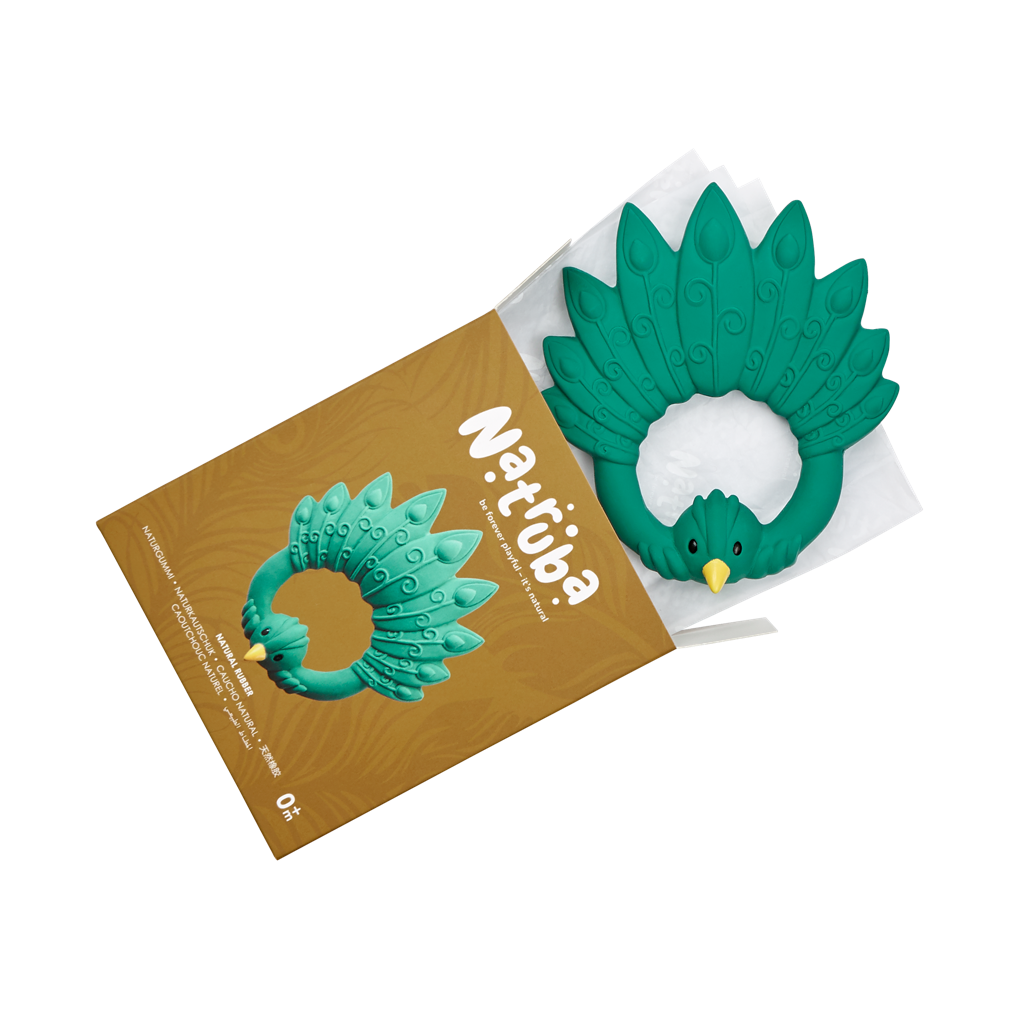 Anneau de Dentition Paon Vert