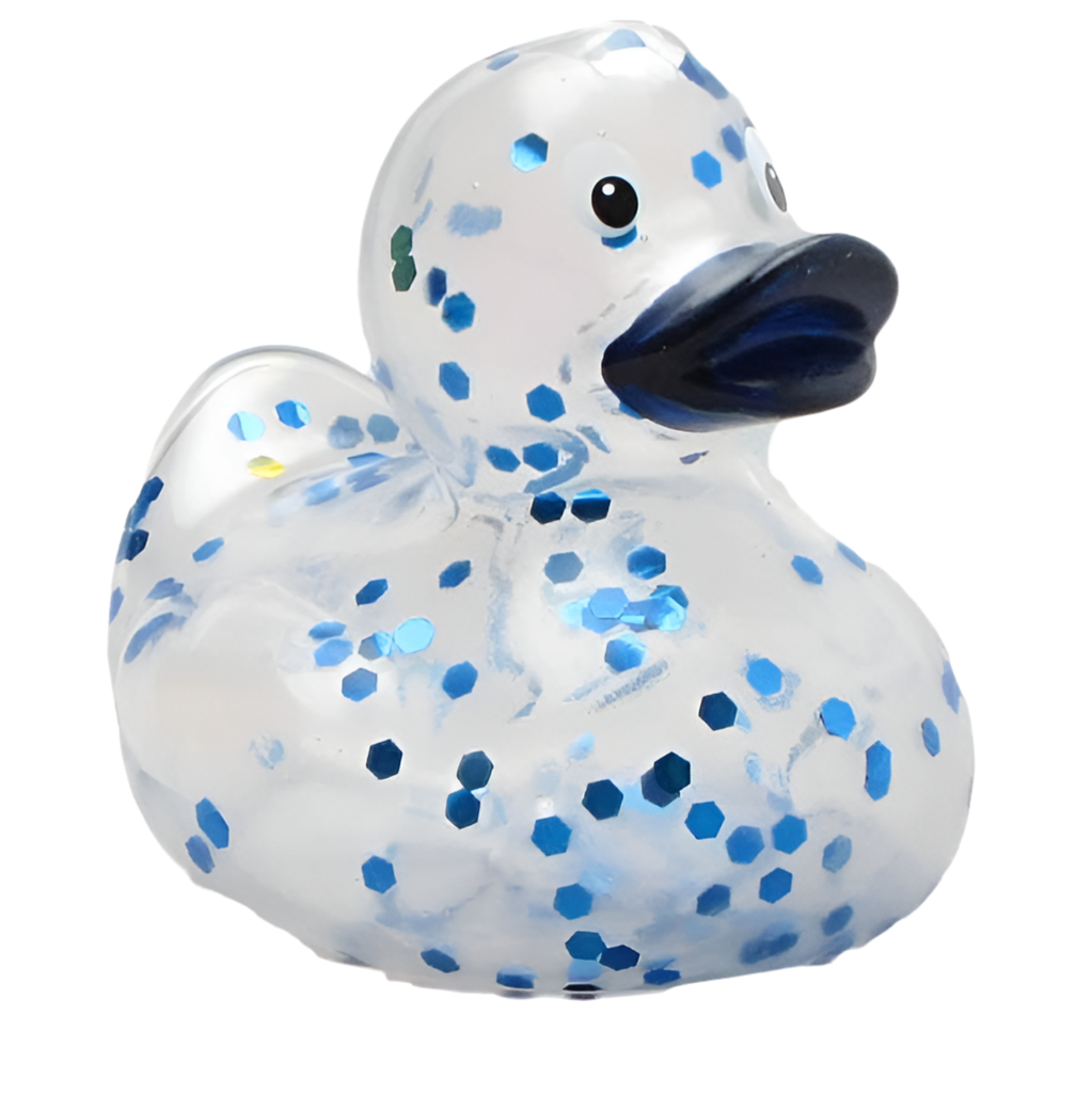 Blue Glitter Duck