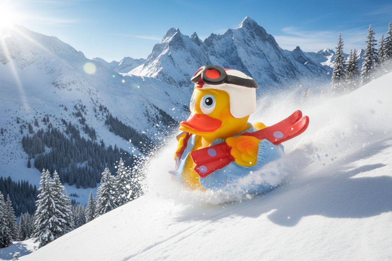Skiing Duck