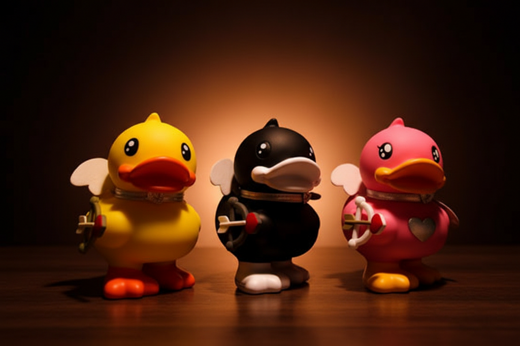 Tirelire Canard Rose Cupidon