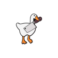 Pin's Canard Blanc avec Feuille de Boucher