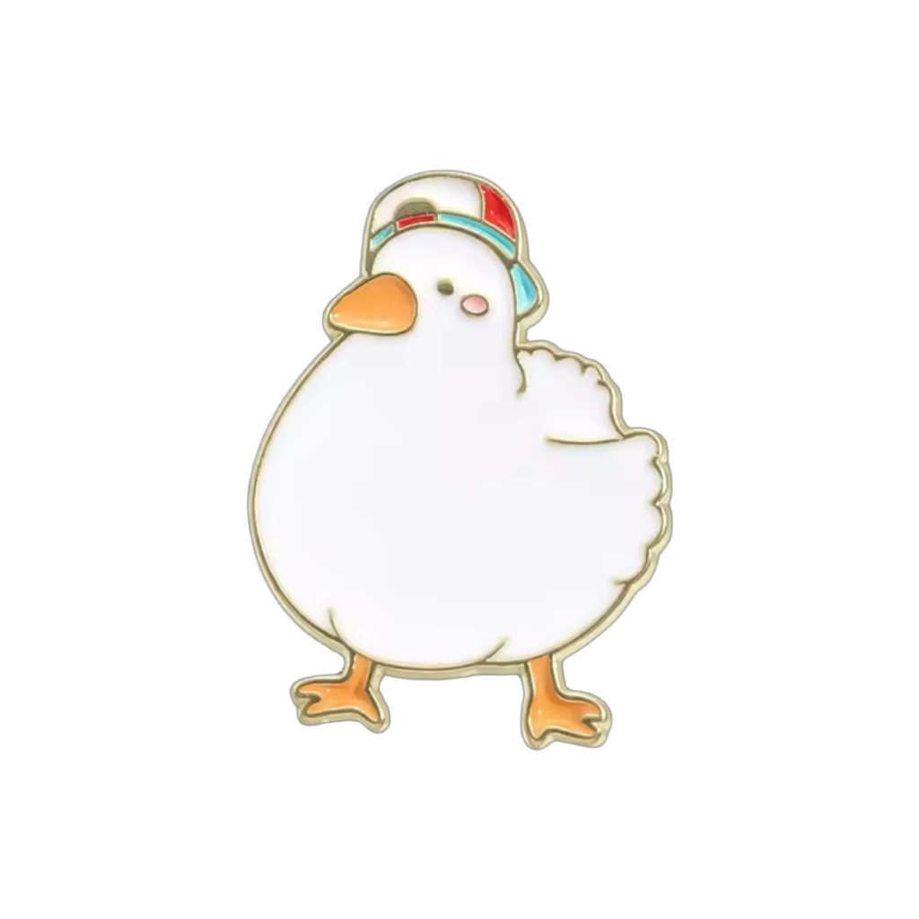 Pin's Canard Blanc Casquette