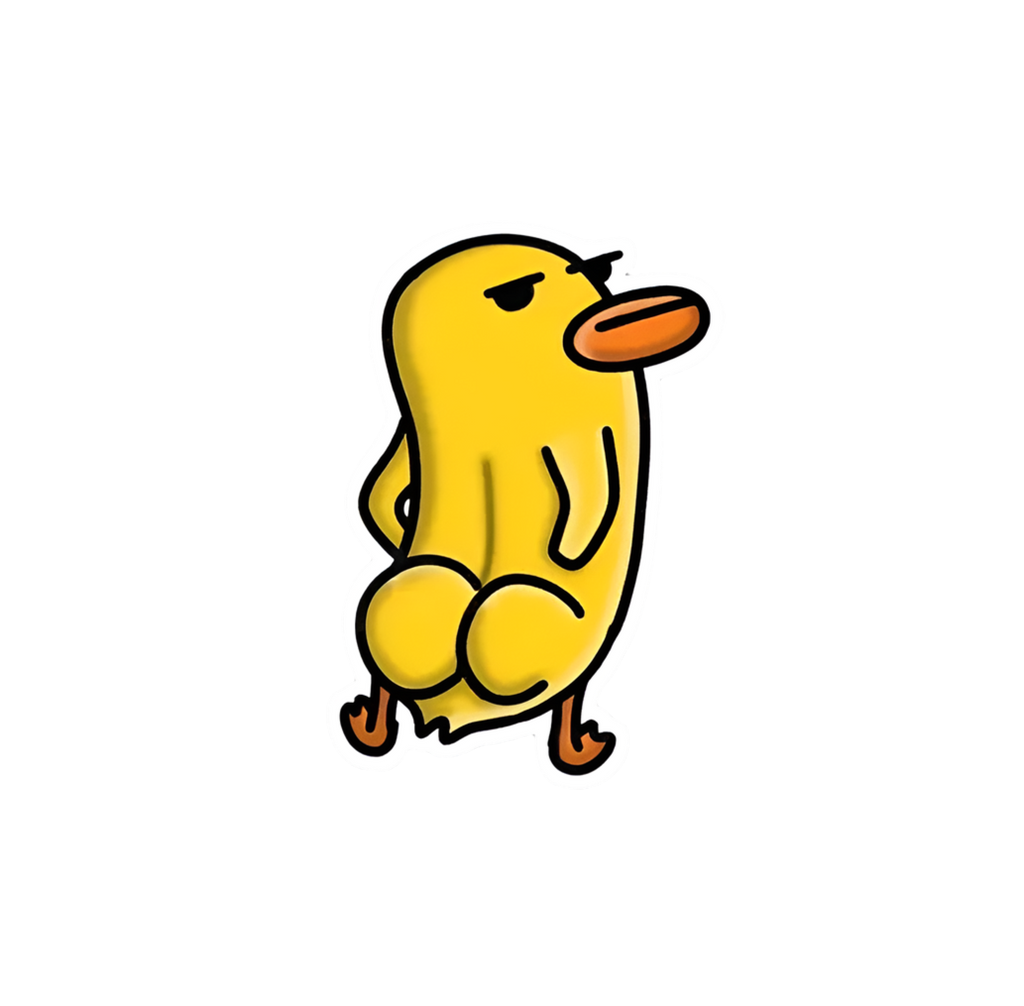 auto-collant-jaune-fesses