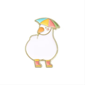 Pin's Canard Blanc Chapeau Parapluie