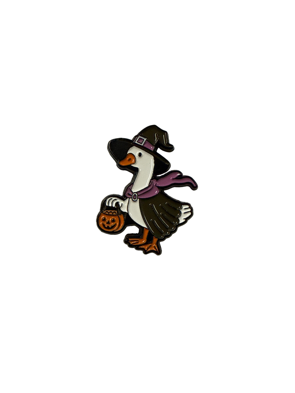 Pin's Canard Blanc Sorcière d’Halloween