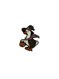 Photo produit - Pin's Canard Blanc Sorcière d’Halloween