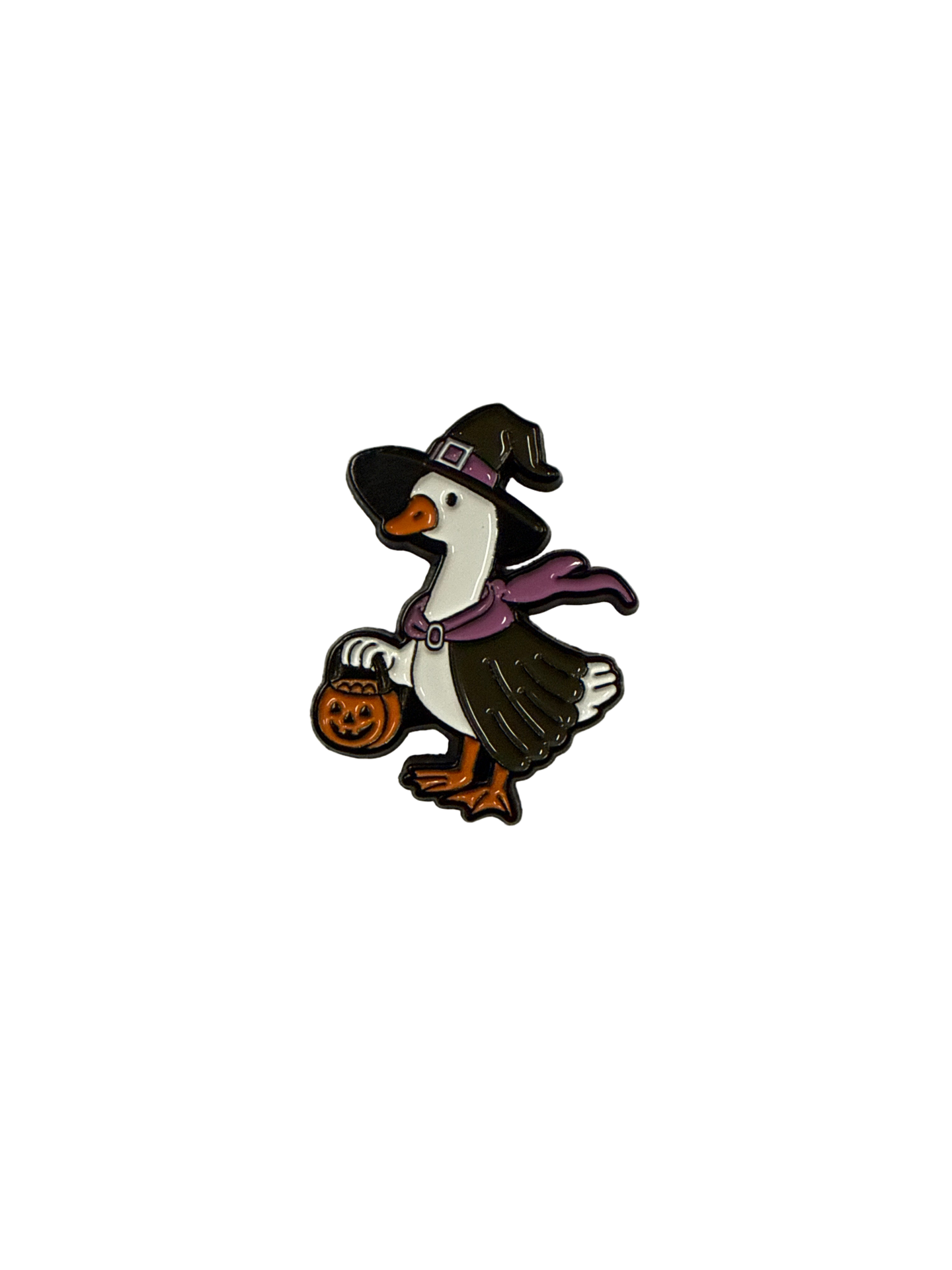 Pin's Canard Blanc Sorcière d’Halloween
