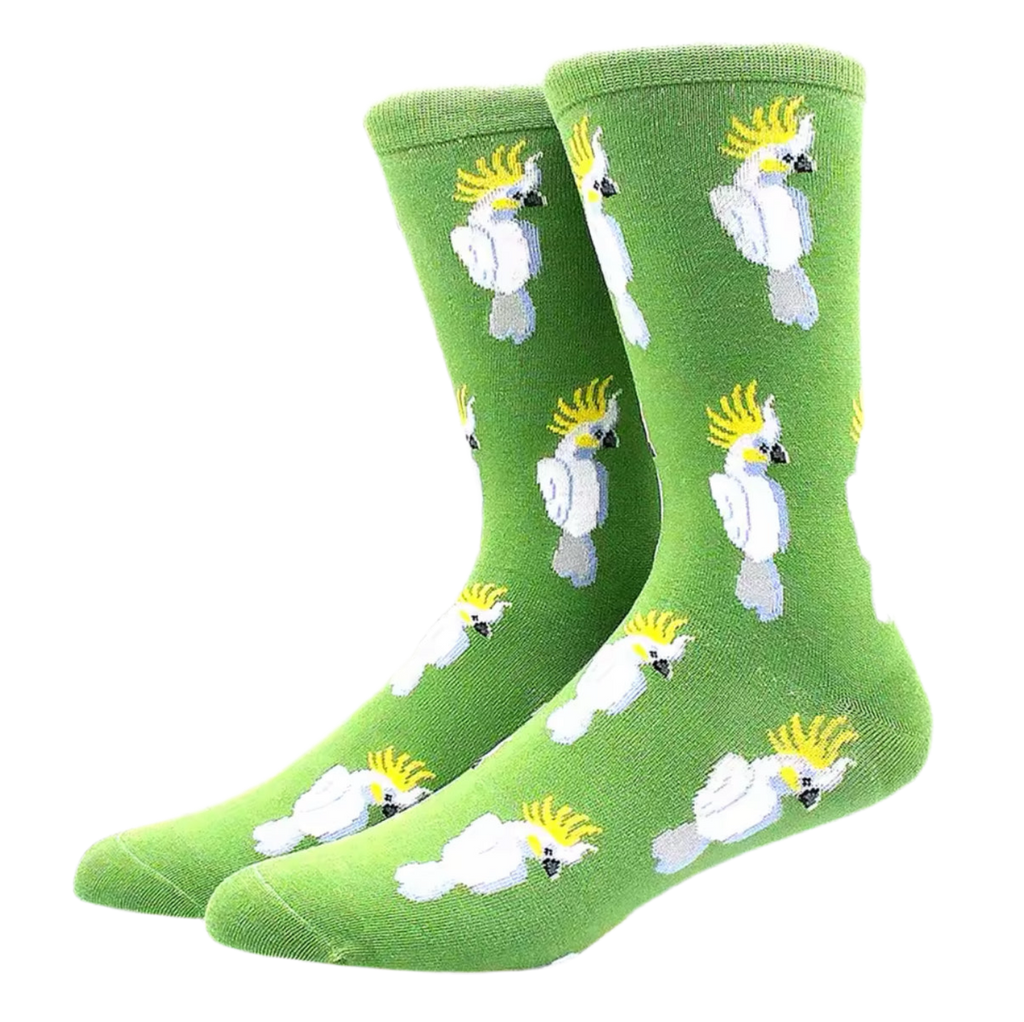 Chaussettes Vertes Cacatoès