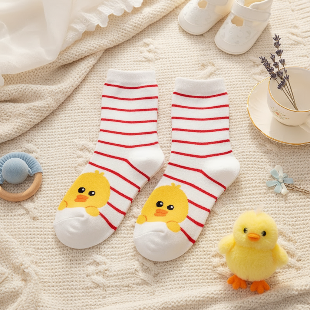 Gestreifte Entensocken