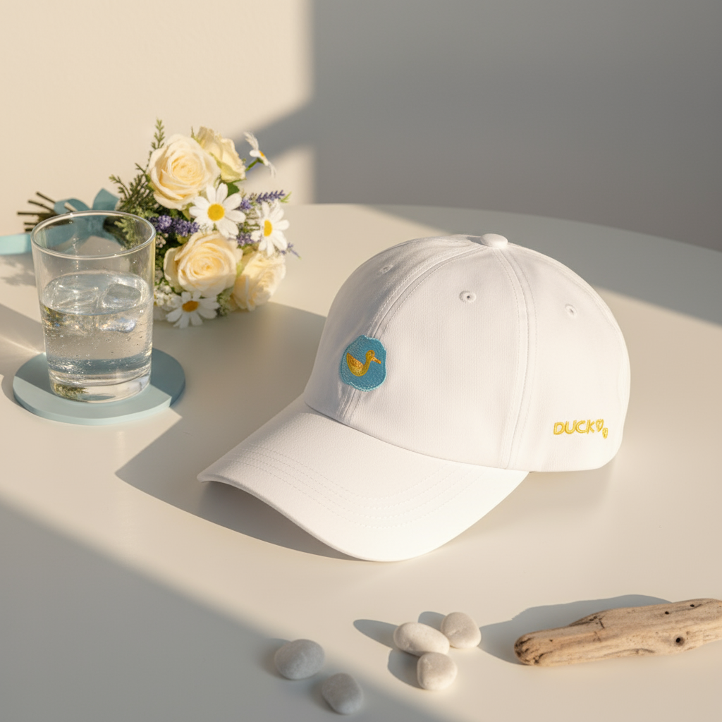 Шапка бяла патица
