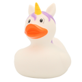 Witte unicorn eend