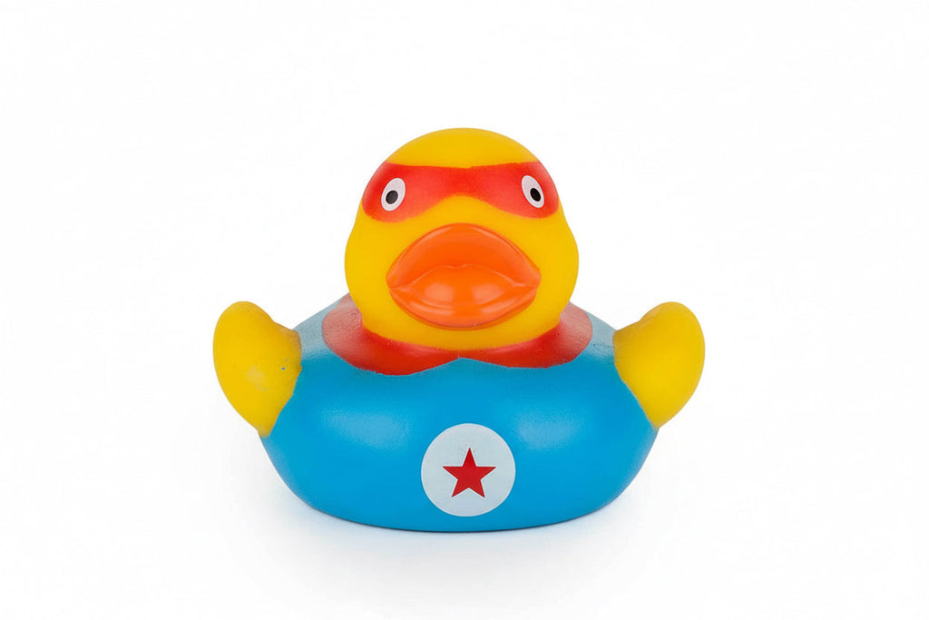 Pato de baño de superhéroe