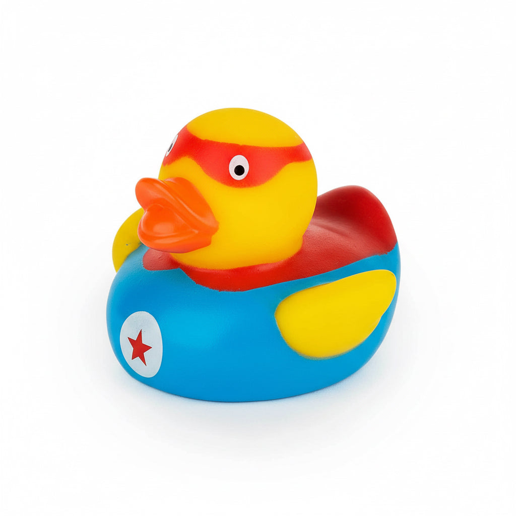 Pato de baño de superhéroe