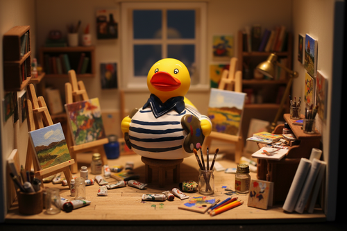 Canard Pablo PicQuacko Yarto — canard de bain à collectionner, inspiré du peintre Pablo Picasso, vue complémentaire 2