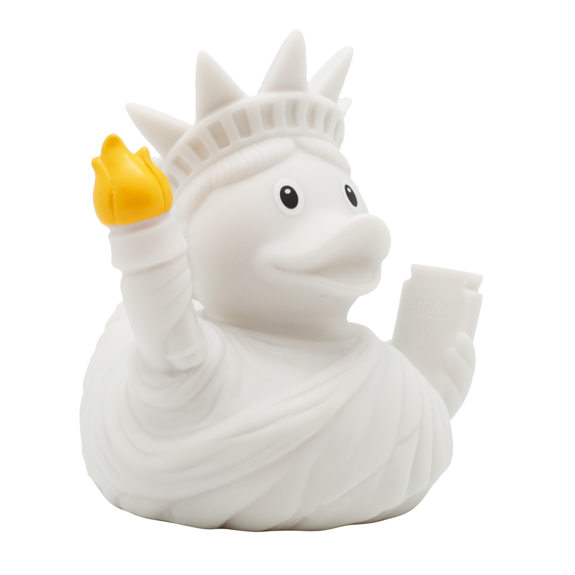 Estatua de pato de la libertad blanca