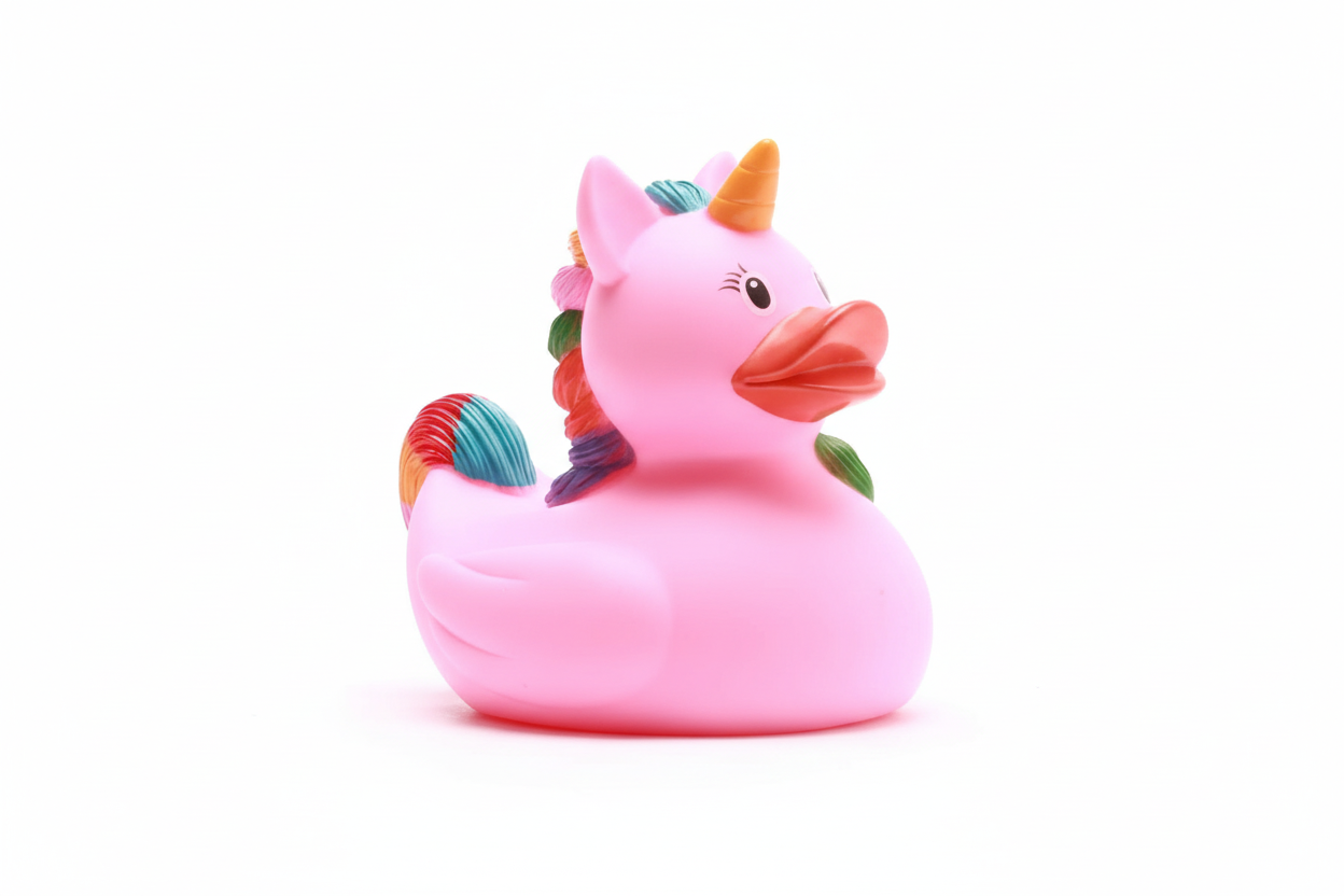 Canard Licorne Rose Arc en ciel