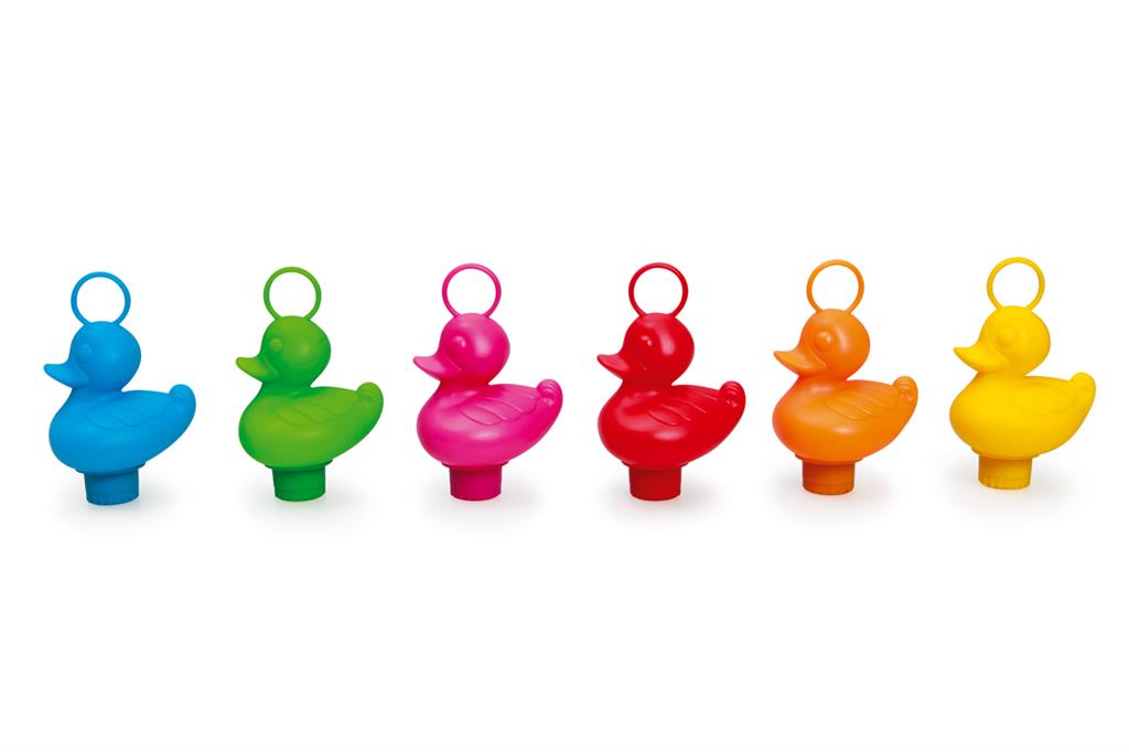 Lot de 6 Canards de Pêche aux Canards - Arc en Ciel