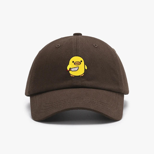 casquette-canard-jaune-couteau-brode