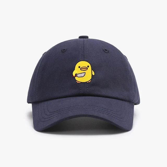 Yellow Duck Embroidered Knife Cap